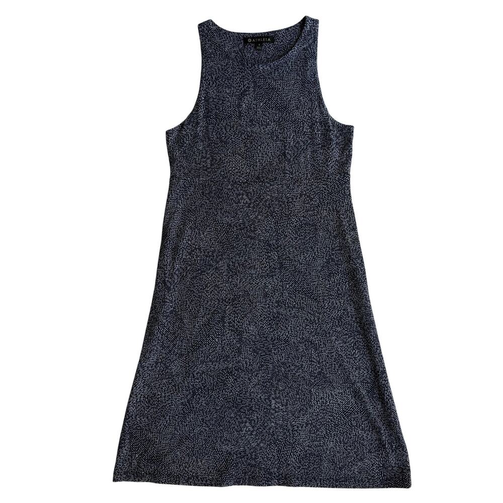 Athleta Dress Women’s Small Santorini Thera Printed A-Line Blue Stretch